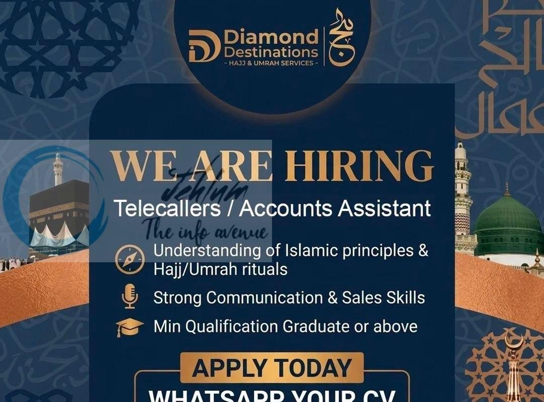 Diamond Destinations Srinagar Telecallers Accounts Assistant job opportunities 2026