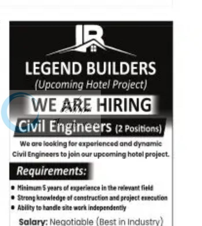 Legend Builders LB Srinagar Civil Engineers job opportunities 2026