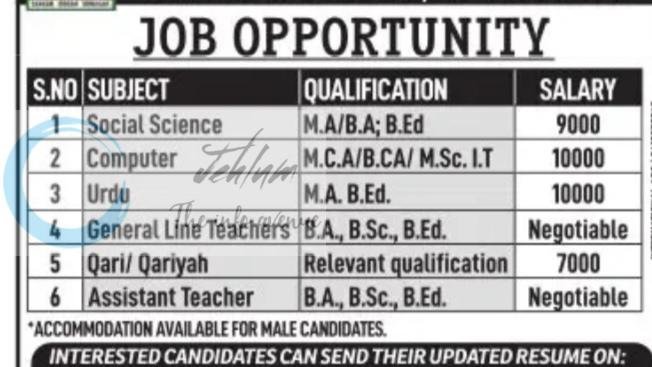 B N M P School Srinagar teaching job opportunities 2026