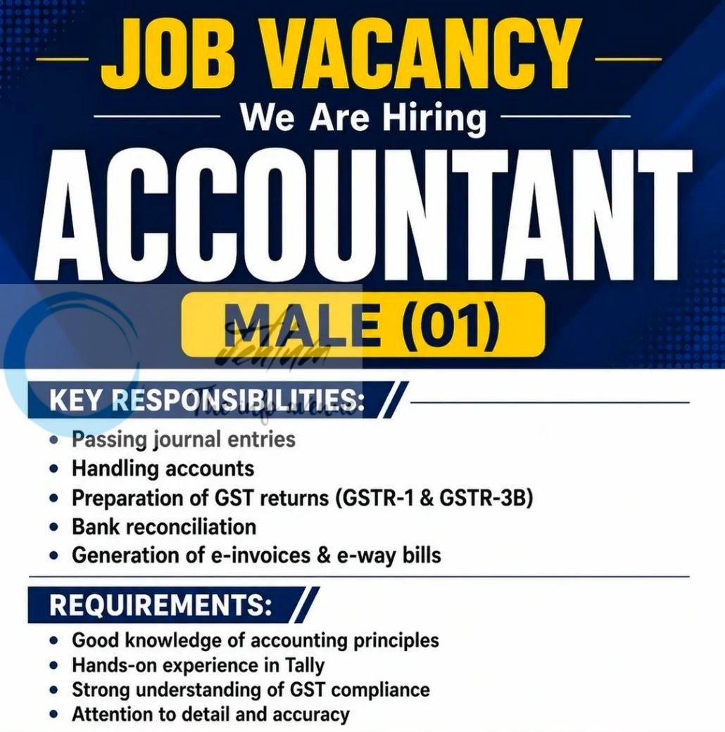 Asm trading Srinagar Accountant job opportunities 2026