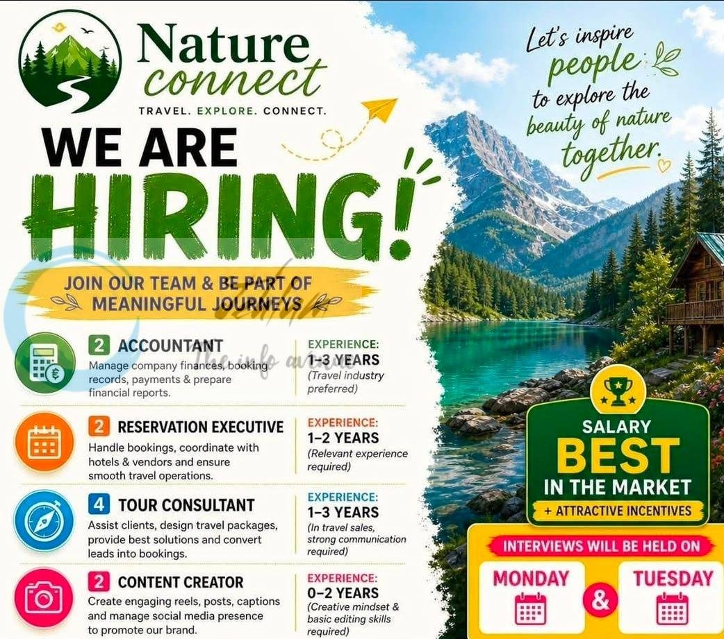Nature Connect Srinagar staff job opportunities 2026