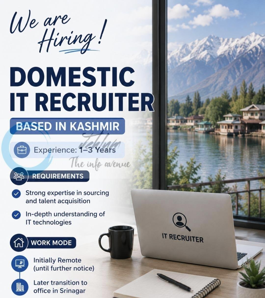 Conglomerate IT Srinagar Domestic IT Recruiter Job Vacancy 2026