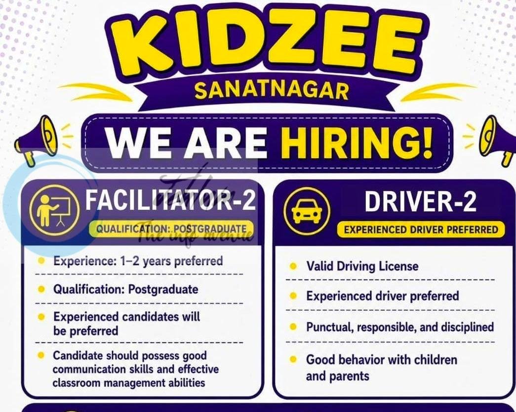 Kidzee Sanatnagar Facilitator Driver job opportunities 2026