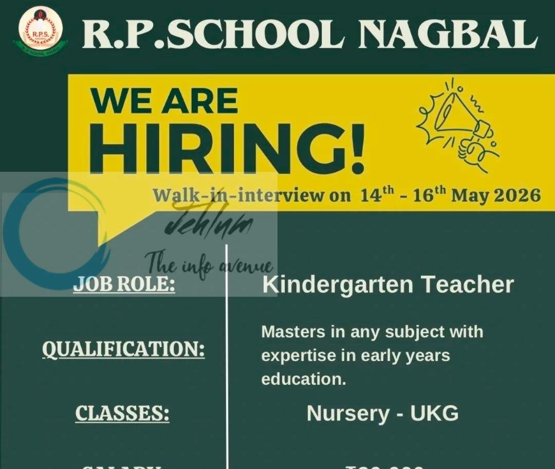 R P School Nagbal Teaching job opportunities 2026