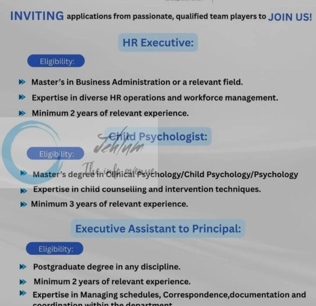 Foundation World School FWS Srinagar office staff job opportunities 2026