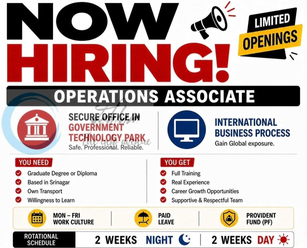 HireHippo Limited Srinagar Operations Associate Recruitment 2026