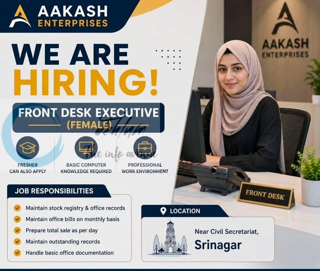 Aakash Enterprises srinagar administrative job opportunities 2026
