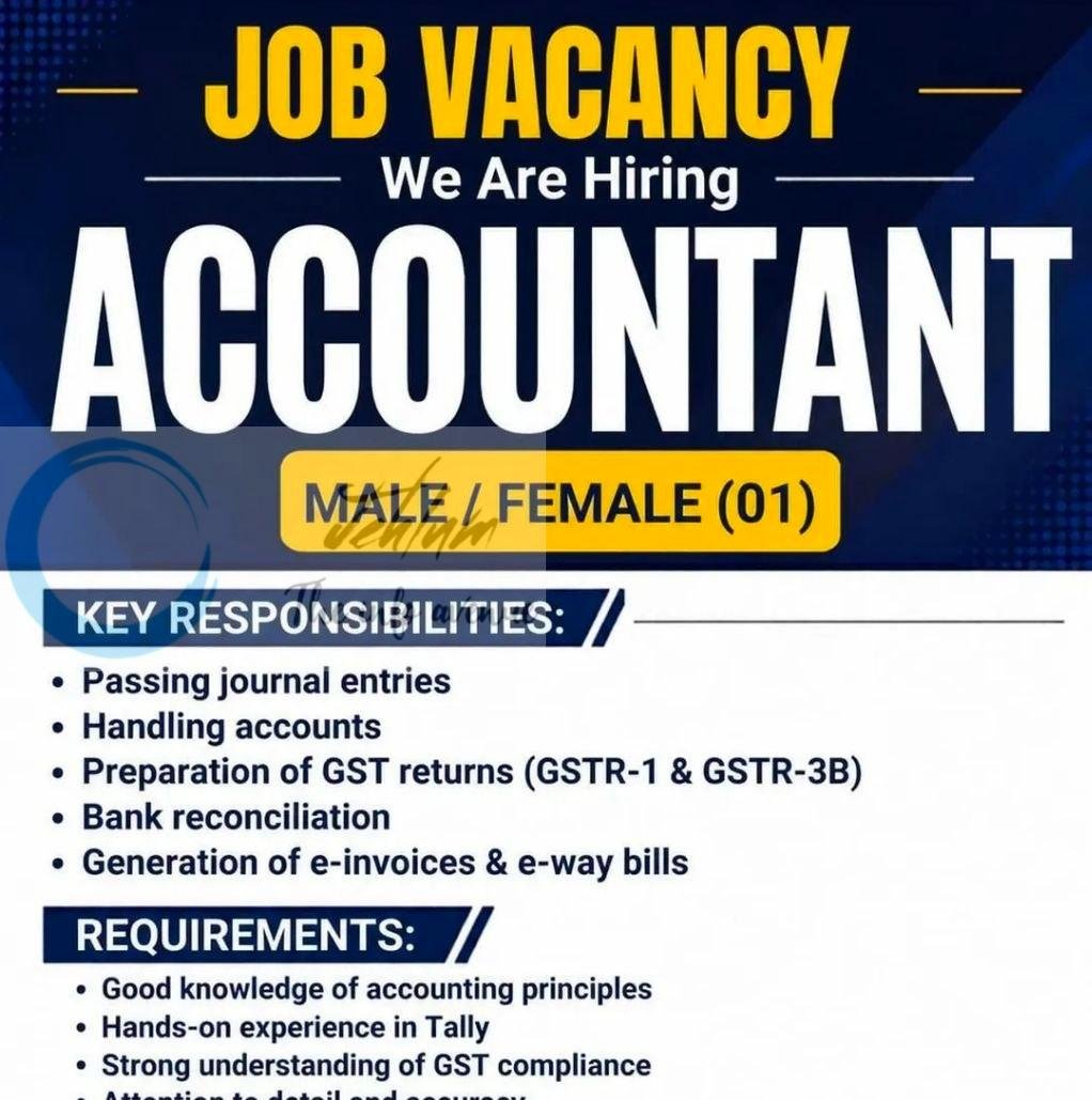 Asm trading srinagar accountant job opportunities 2026