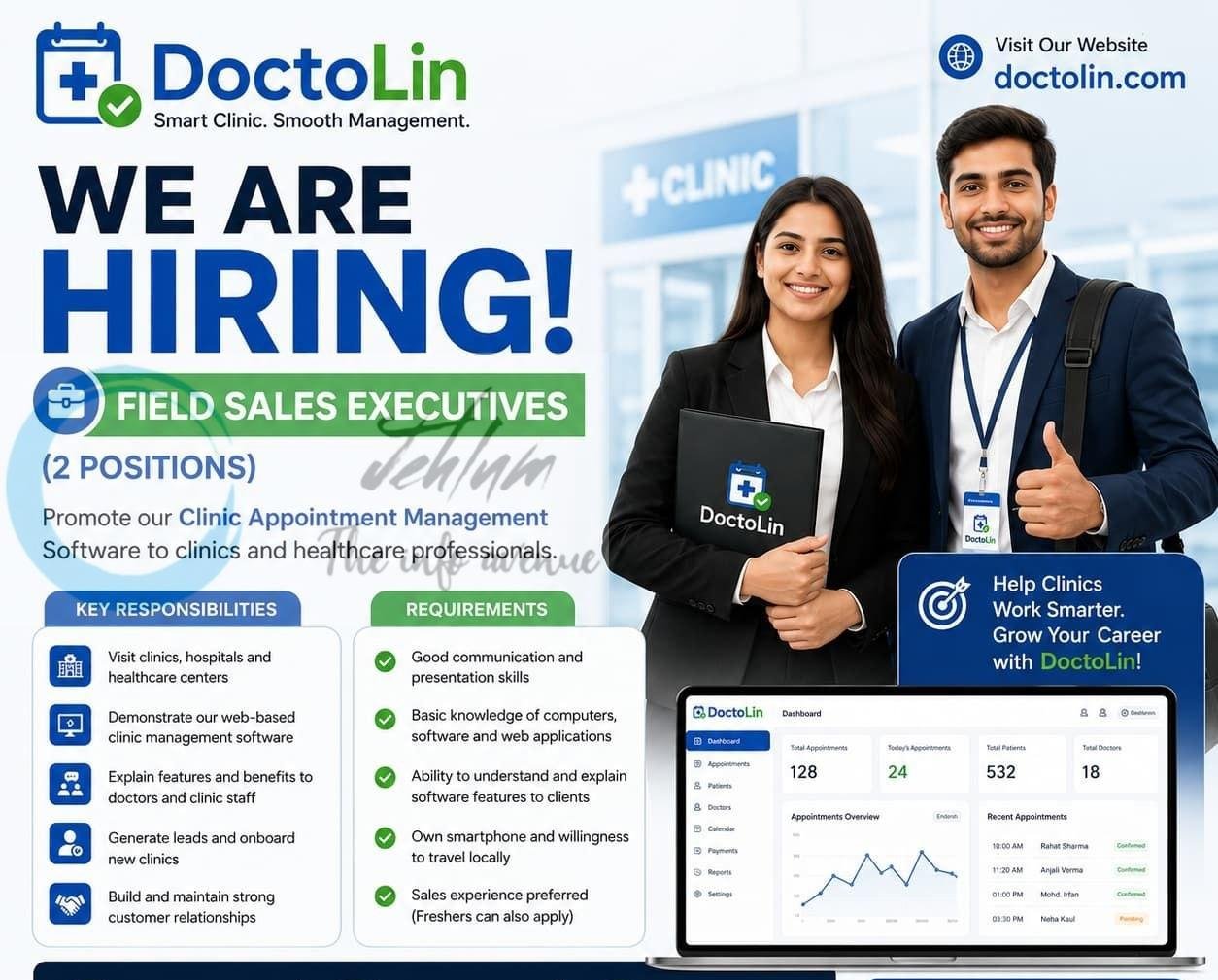 DoctoLin DoctoLin Kashmir Division Field Sales Executives job opportunities 2026