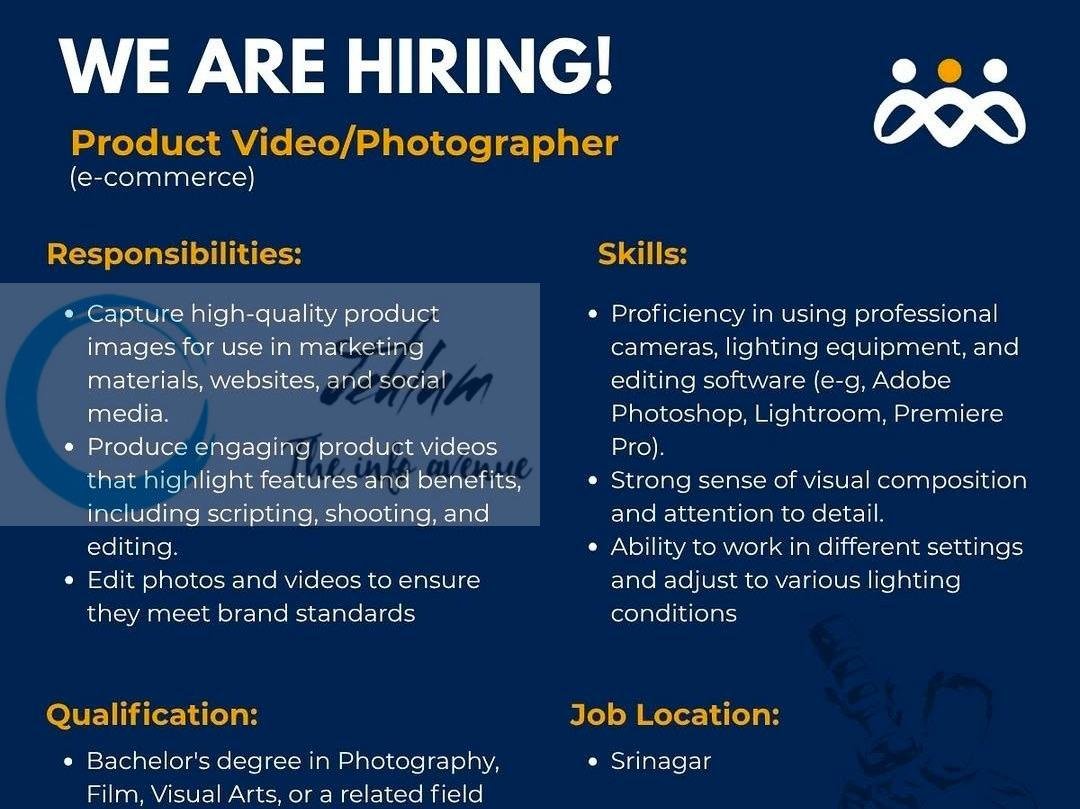 Mount Dev Solutions Srinagar Product Video Photographer job opportunities 2026