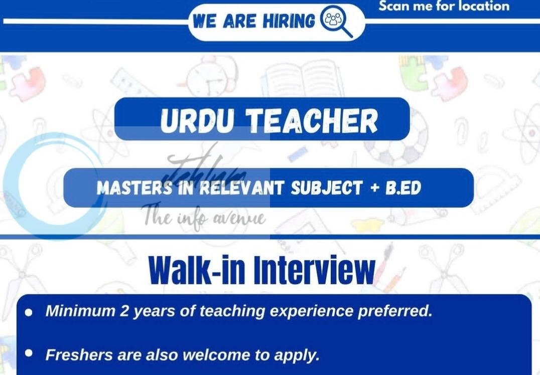 Linton Hall School Srinagar Urdu Teacher Walk in Interview Recruitment 2026