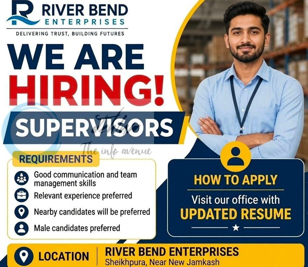 River Bend Enterprises Sheikhpura Supervisors job opportunities 2026