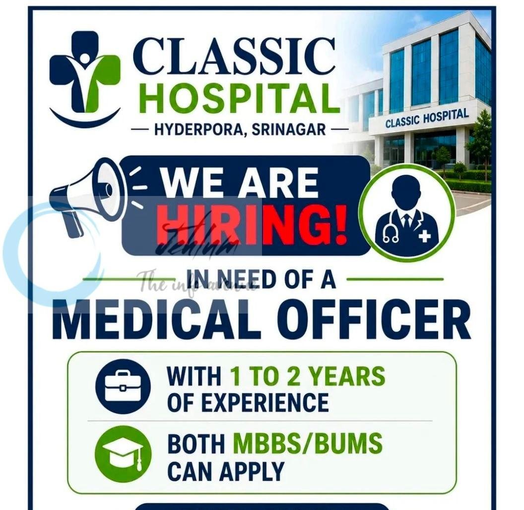 Classic Hospital CH Srinagar Medical Officer job opportunities 2026