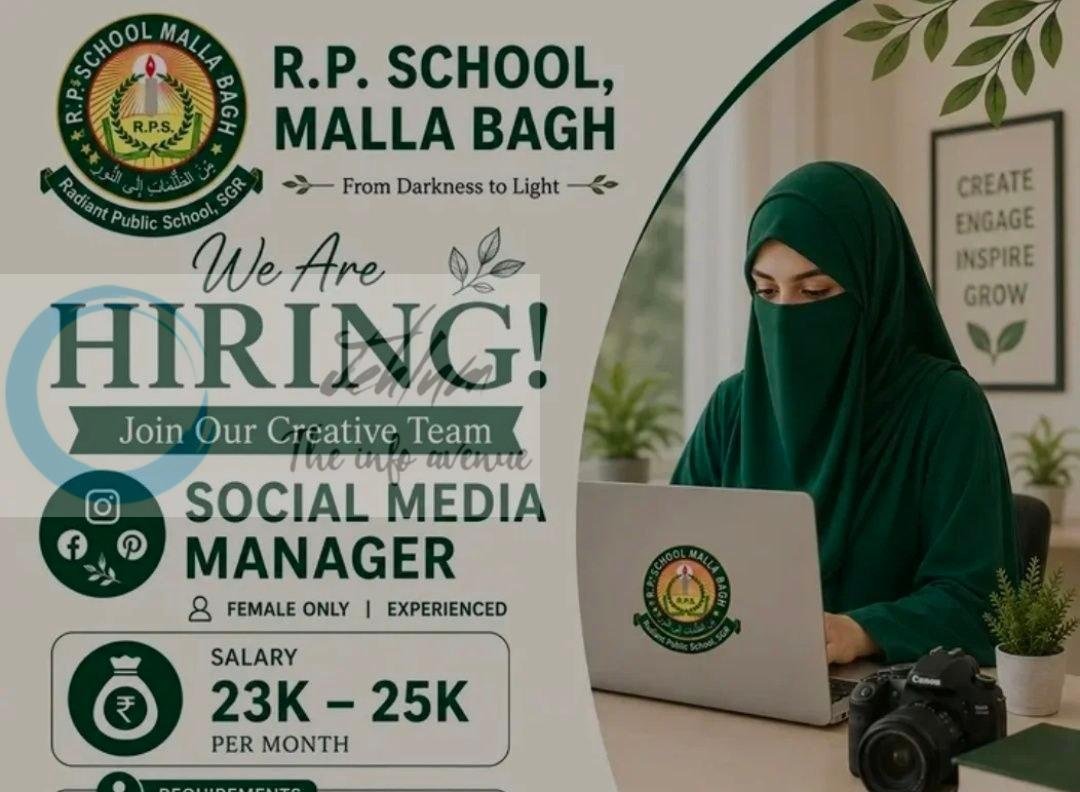 R P School RPS Malla Bagh Social Media Manager job opportunities 2026 1 R P School RPS Malla Bagh Social Media Manager job opportunities 2026