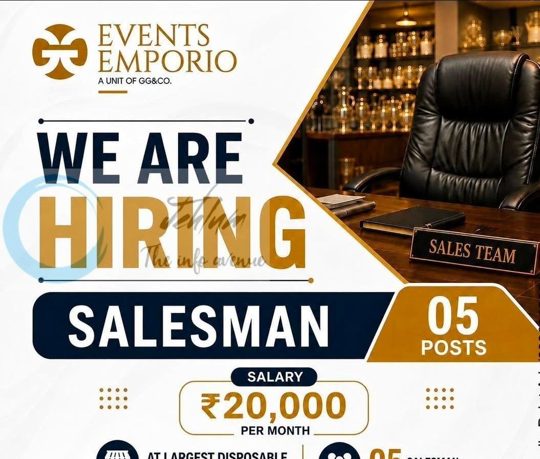 Events Emporio Srinagar Salesman job opportunities 2026