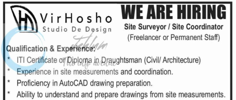 VirHosho Jammu Site Surveyor/ Site Coordinator Jobs Vacancies 2026