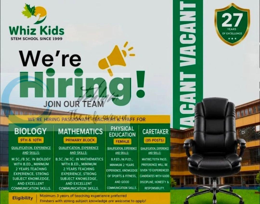 Whiz Kids STEM School WKSS Anantnag teaching job opportunities 2026
