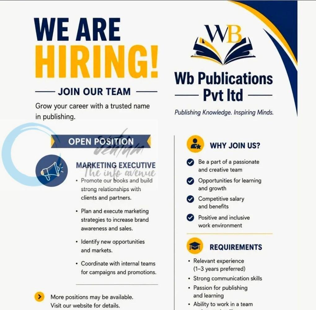 Wb Publications Pvt Ltd Srinagar Marketing Executive Job opportunities 2026 1 Wb Publications Pvt Ltd Srinagar Marketing Executive Job opportunities 2026