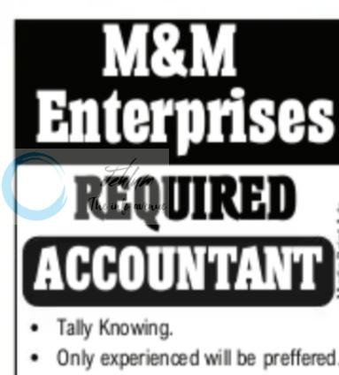 M and M Enterprises Accountant Karanagar Srinagar job opportunities 2026