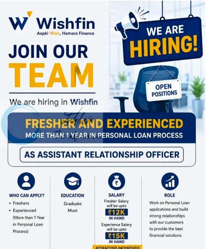 Wishfin Srinagar Assistant Relationship Officer job opportunities 2026