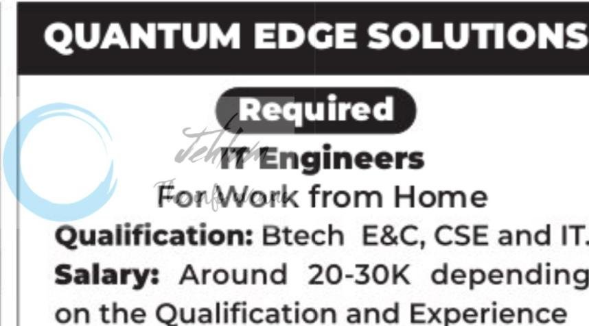 Quantum Edge Solutions QES IT Engineers remote Job opportunities 2026