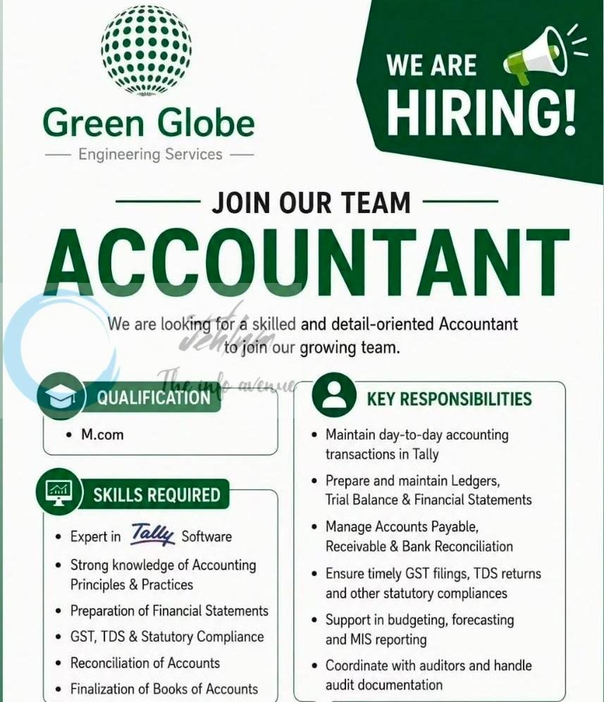 Green Globe Engineering Services GGES Srinagar Accountant job opportunities 2026