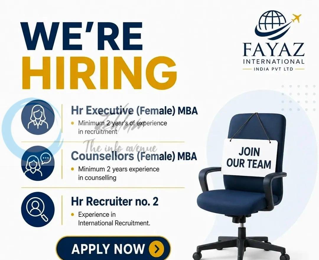 FAYAZ INTERNATIONAL INDIA PVT LTD FIPL Lal Chowk Srinagar Hr Executive Counsellors Hr Recruiter job opportunities 2026