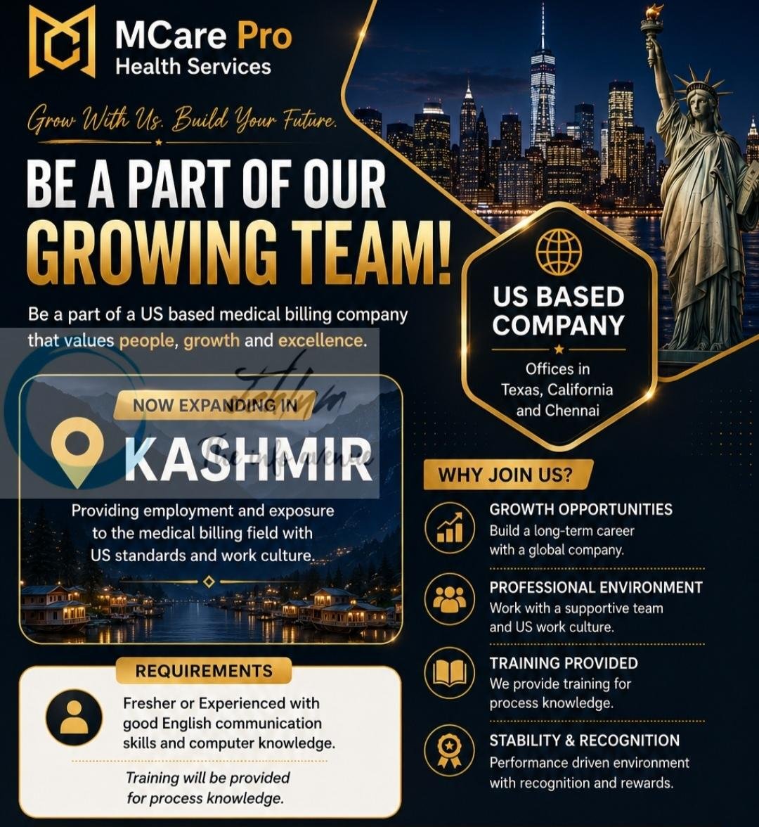 MCare Pro Health Services Srinagar Medical Billing Client Coordinator Jobs Recruitment 2026