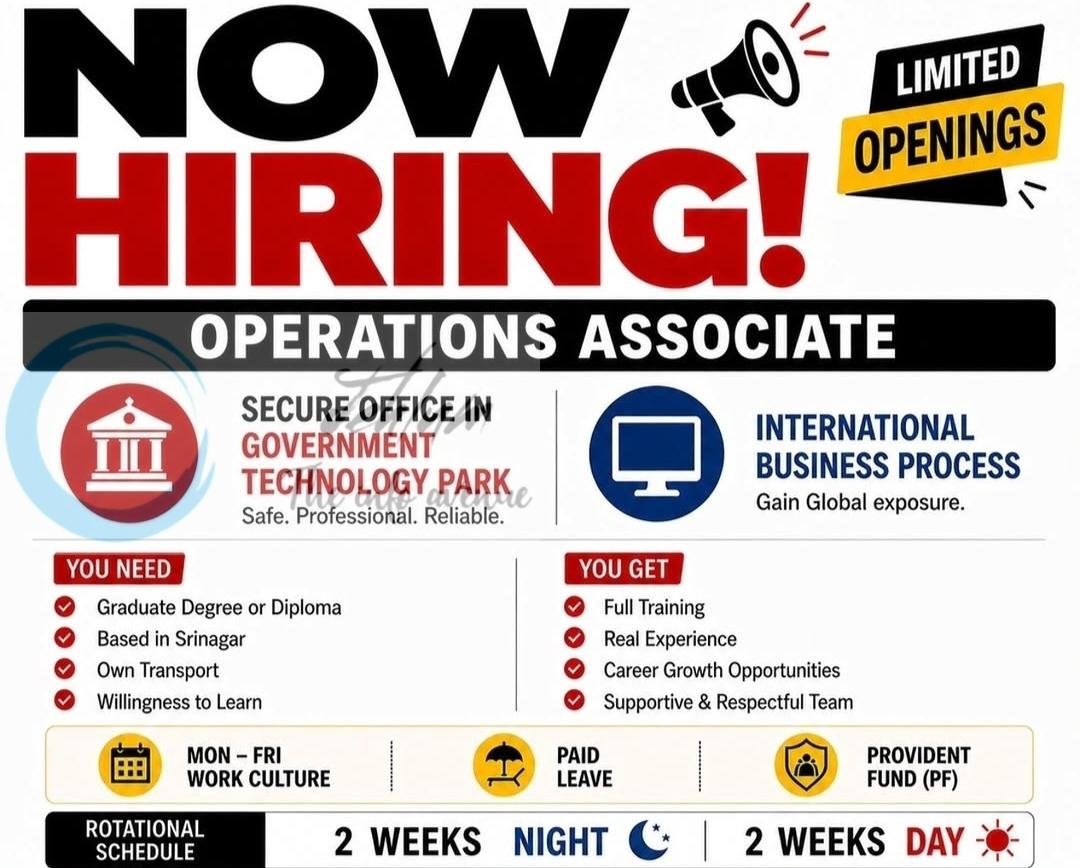HireHippo Srinagar Operations Associate Jobs Recruitment 2026