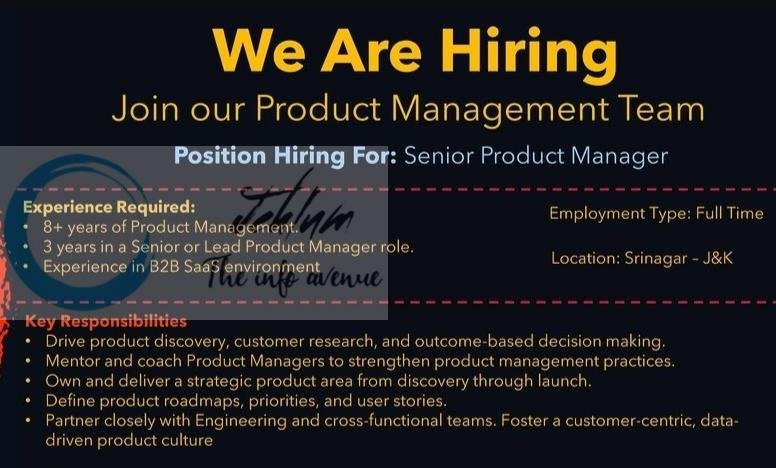 BQE Software Product Management Srinagar Senior Product Manager Jobs Opportunities 2026