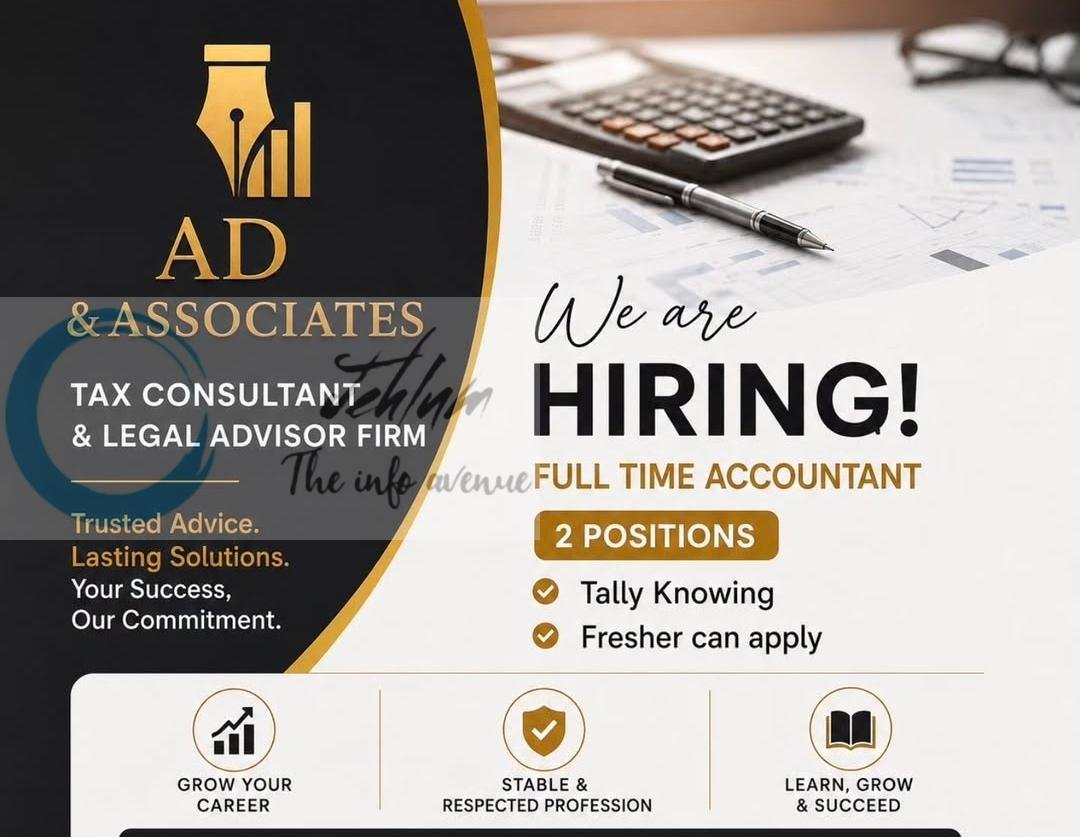 AD Associates Srinagar Full Time Accountant job opportunities 2026