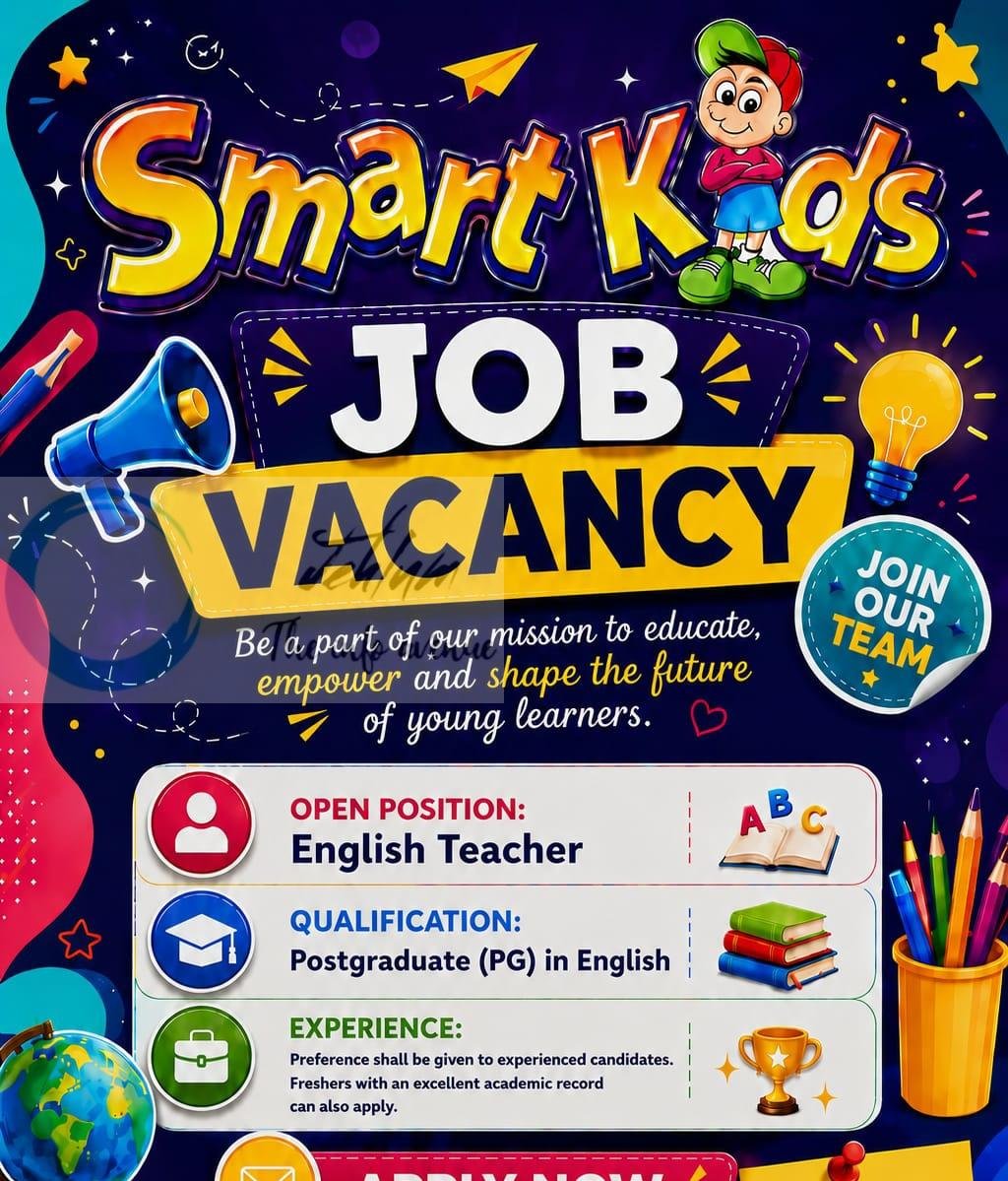 Smart Kids Achabal Anantnag teaching job opportunities 2026 1 Smart Kids Achabal Anantnag teaching job opportunities 2026