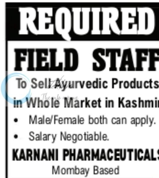 Karnani Pharmaceuticals Kashmir Field Staff employment opportunities 2026