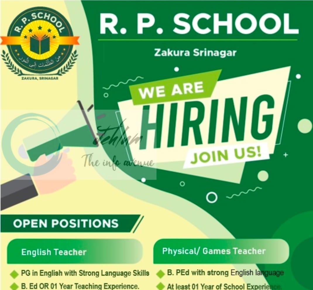 RP School Zakura English Teacher Physical Games Faculty job opportunities 2026