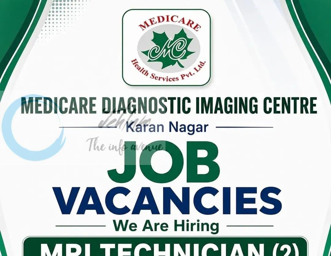 Medicare Diagnostic Imaging Centre Karan Nagar MRI Technician job opportunities 2026 1 Medicare Diagnostic Imaging Centre Karan Nagar MRI Technician job opportunities 2026