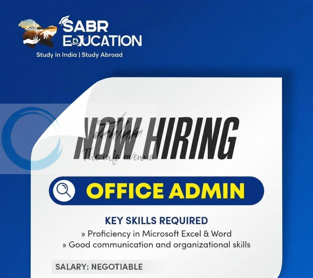 SABR Education Srinagar Office Admin job opportunities 2026 1 SABR Education Srinagar Office Admin job opportunities 2026