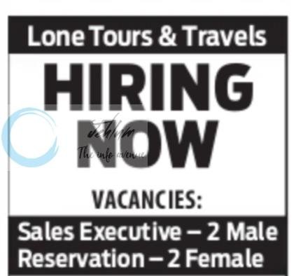 Lone Tours and Travels LTT srinagar Sales Executive job opportunities 2026 1 Lone Tours and Travels LTT srinagar Sales Executive job opportunities 2026