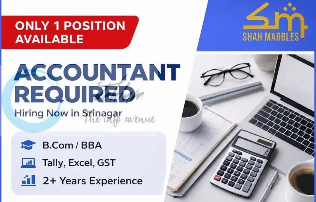 Shah Marbles srinagar Accountant Job opportunities 2026
