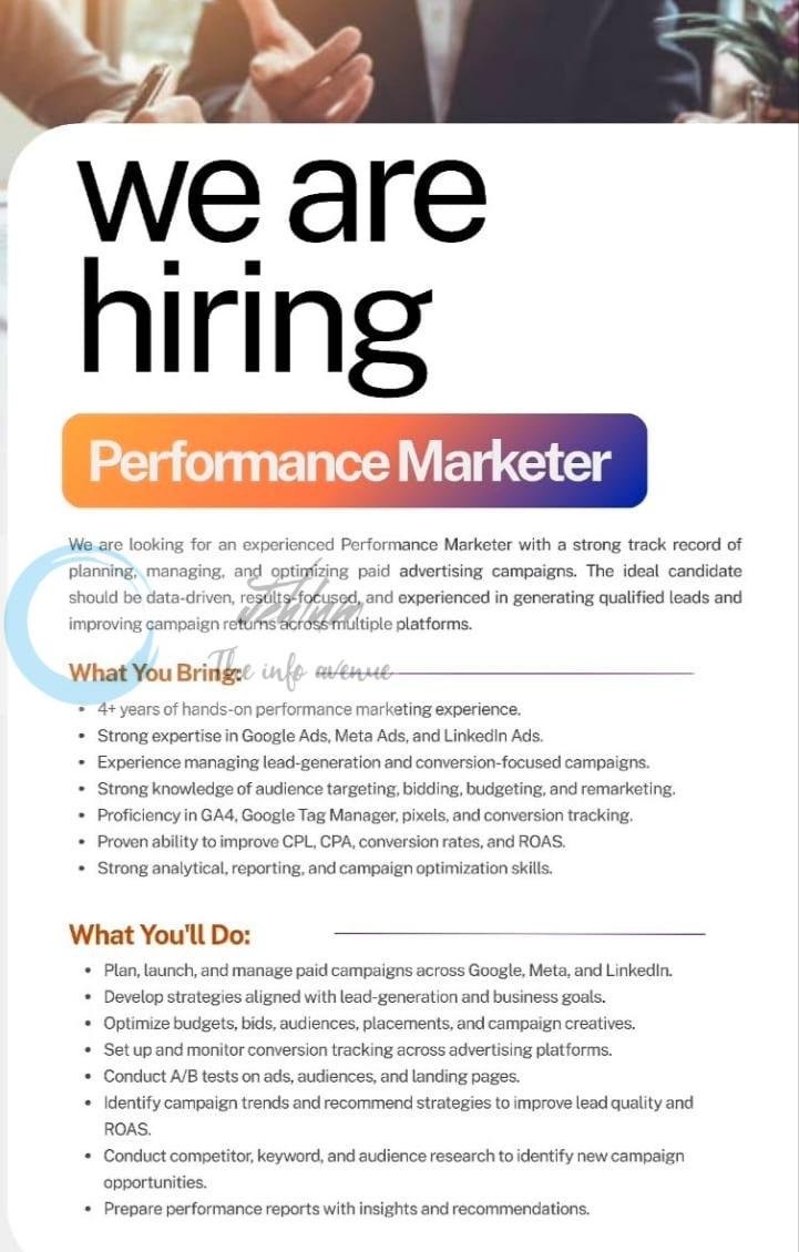 Cyberx Infosystem Srinagar Performance Marketer Job opportunities 2026