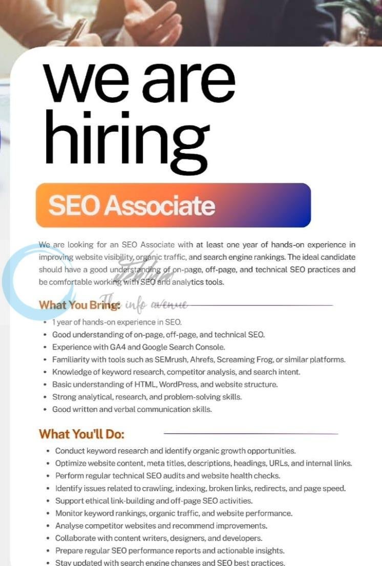 Cyberx Infosystem Srinagar SEO Associate Job opportunities 2026