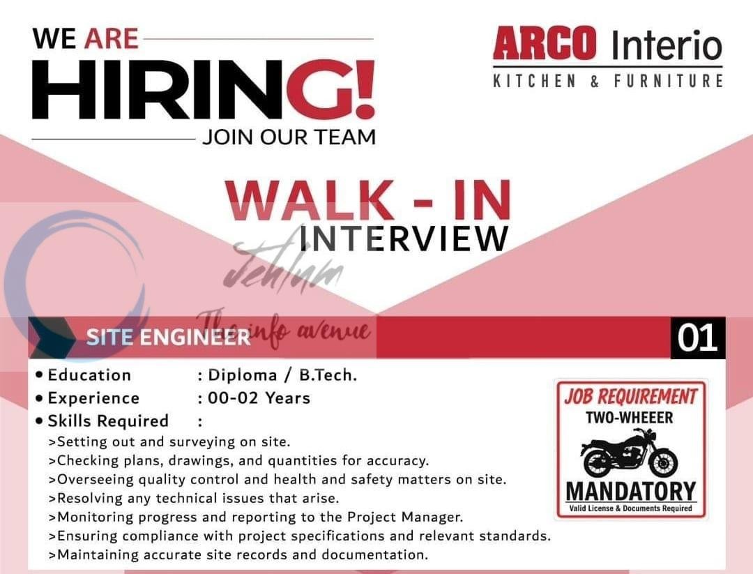 ARCO Interio Srinagar Site Engineer job opportunities 2026 1 ARCO Interio ARCO Srinagar Site Engineer 2026