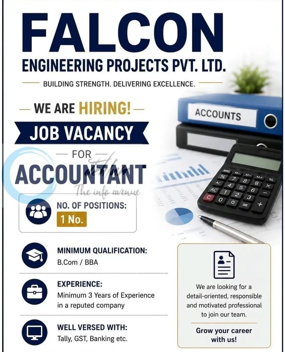 Falcon Engineering Projects Pvt Ltd Srinagar Accountant job opportunities 2026 1 Falcon Engineering Projects Pvt Ltd Srinagar Accountant job opportunities 2026