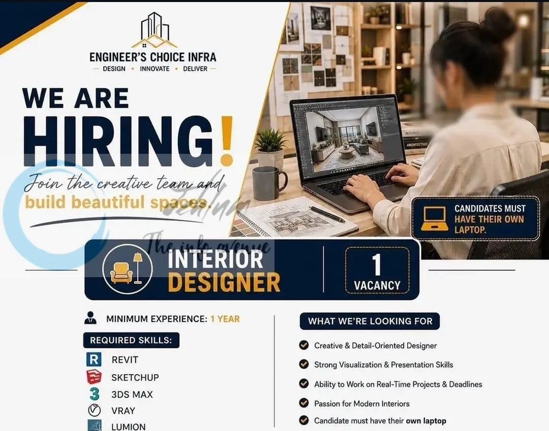 Engineers Choice Infra ECI srinagar Interior Designer job opportunities 2026 1 Engineers Choice Infra ECI srinagar Interior Designer job opportunities 2026