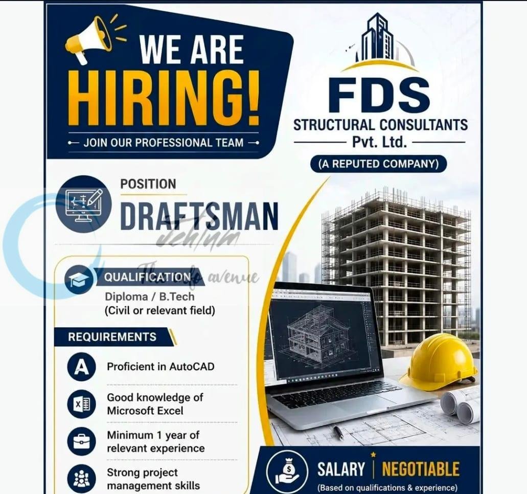 FDS STRUCTURAL CONSULTANTS PVT LTD srinagar Draftsman job opportunities 2026 1 FDS STRUCTURAL CONSULTANTS PVT. LTD.