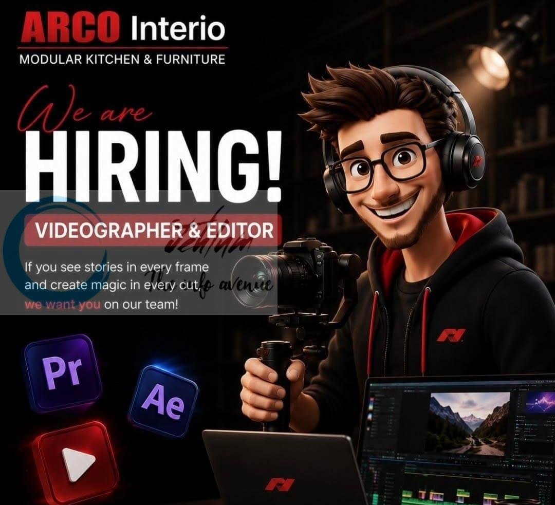 ARCO Interio Srinagar Videographer Editor Jobs opportunities 2026