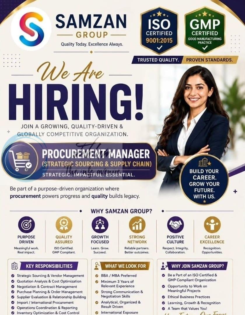 Samzan Group Srinagar Procurement Manager job opportunities 2026 1 Samzan Group Srinagar Procurement Manager job opportunities 2026