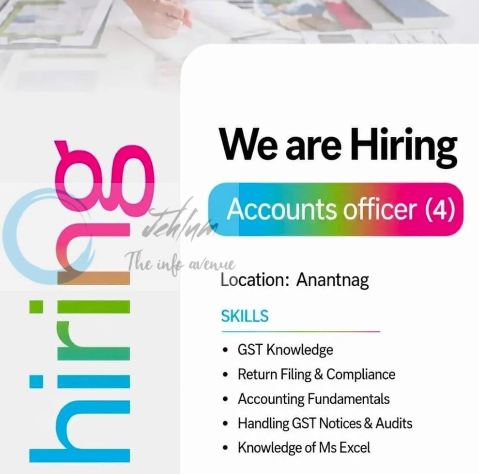 Swift Homes anantanag Accounts Officer job opportunities 2026 1 Swift Homes anantanag Accounts Officer job opportunities 2026