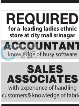 The global attire srinagar accountant/sales job opportunities 2026 1 The global attire srinagar accountant/sales job opportunities 2026
