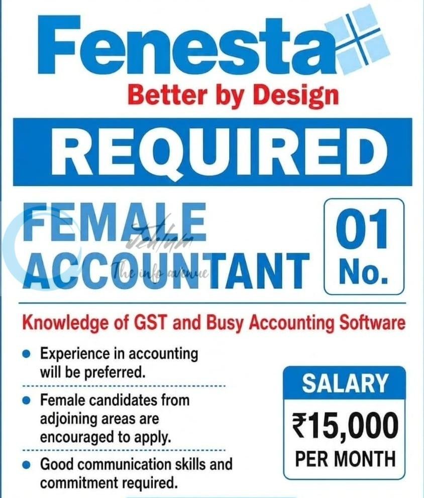 Fenesta Safe Homes Soura Srinagar accountant job opportunities 2026 1 Fenesta Safe Homes Soura Srinagar accountant job opportunities 2026