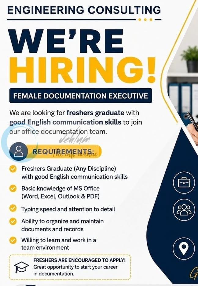 Engineering Consulting Narbal Srinagar Documentation Executive job opportunities 2026
